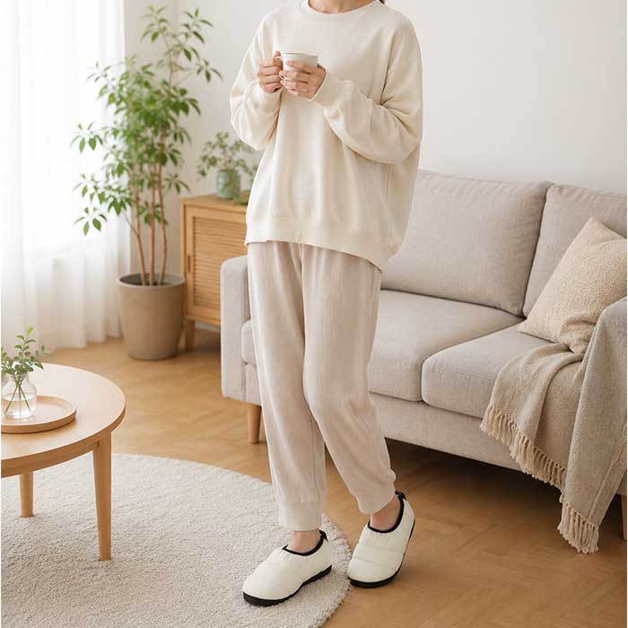 ルームシューズ もこもこ 通販 スリッパ 冬 室内履き うちばき 上履き ダウンスリッパ ダウンシューズ ふわふわ オフィス 柔らかい 防寒 | BACKYARD FAMILY | 07