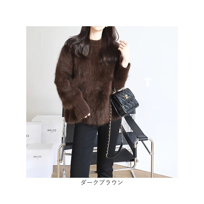 ニット レディース 長袖 通販 丸首 セーター ニットセーター 柔らかい おしゃれ プルオーバー シャギー トップス 無地 カジュアル 暖かい オシャレ 冬 秋冬 |  | 13