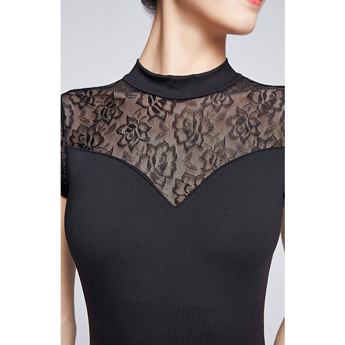 バレエレオタード 新体操 レディ−ス 通販 レオタード 練習着 レッスン着 バレエ バレエ用品 体操 レース 半袖 袖あり フレンチ袖 シースルー バレエレオタード | BACKYARD FAMILY | 12