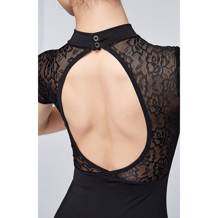 バレエレオタード 新体操 レディ−ス 通販 レオタード 練習着 レッスン着 バレエ バレエ用品 体操 レース 半袖 袖あり フレンチ袖 シースルー バレエレオタード | BACKYARD FAMILY | 13