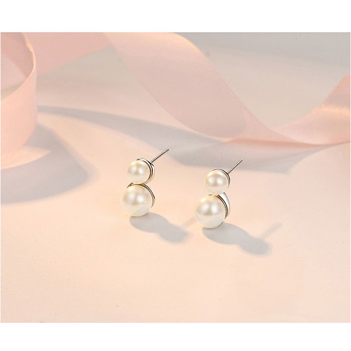 2連 パール ピアス 通販 パールピアス 耳飾り アクセサリー シンプル 大人っぽい 上品 きれいめ おしゃれ かわいい 結婚式 二次会 入学式 卒業式 入園式 2連 |  | 06