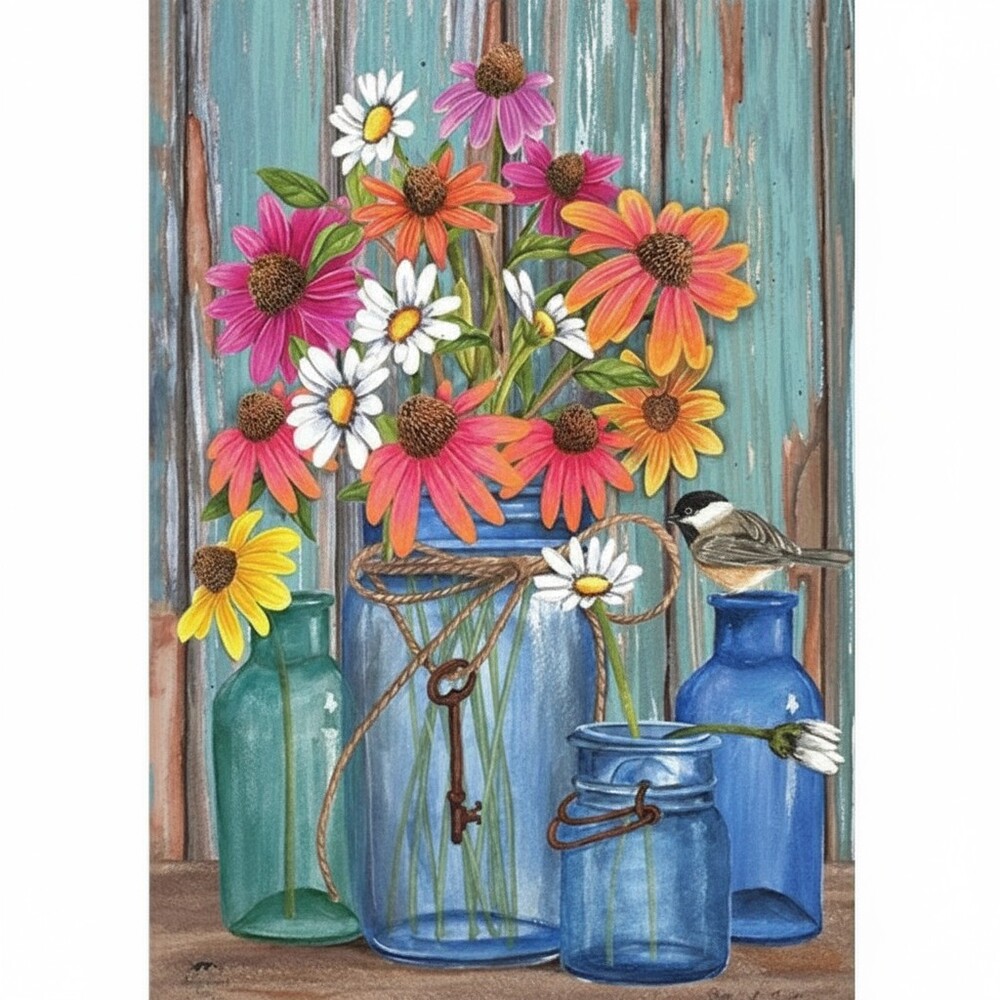 ダイヤモンドアート キット 通販 ビーズ刺繍 初心者 刺繍キット ハンドメイド 趣味 花 ダイヤモンドペインティング 手芸 壁アート diy ホビー 大人 子供 |  | 05