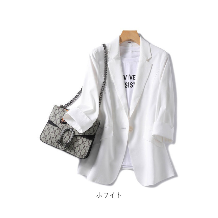 テーラードジャケット レディース 通販 スーツジャケット ジャケット アウター 上着 レディースジャケット ビジネスジャケット 七分袖 襟 えり | BACKYARD FAMILY | 17