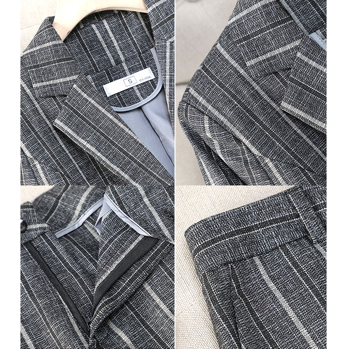 パンツスーツ レディース ストライプ 通販 スーツ セットアップ ジャケット パンツ 2点セット ビジネススーツ フォーマル セミフォーマル パンツスーツ | BACKYARD FAMILY | 12