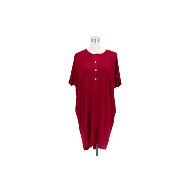 ロングtシャツ 通販ロングtシャツ レディース 半袖 tシャツ ゆったり ワンピース 夏 膝丈 シャツ ゆる カジュアル 無地 チュニック 大人可愛い ロングtシャツ | BACKYARD FAMILY | 04