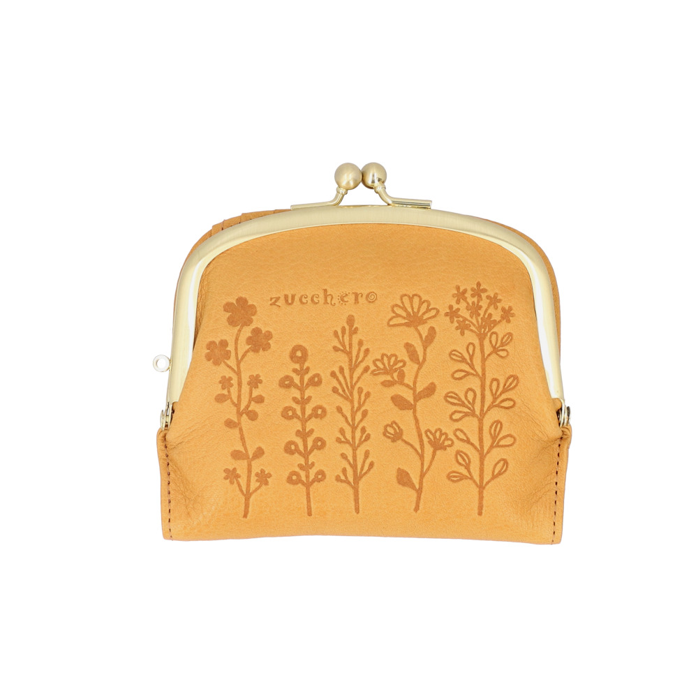 ズッケロ 財布 通販 日本製 本革 花柄 カード収納 がまくち財布 がま口