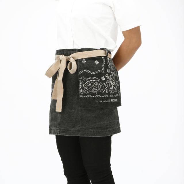 エプロン おしゃれ 腰巻 通販 アンドパッカブル AND PACKABLE ショートギャルソンエプロン ナチュラル 無地 シンプル かわいい 保育士 ショート丈 エプロン | AND PACKABLE | 04