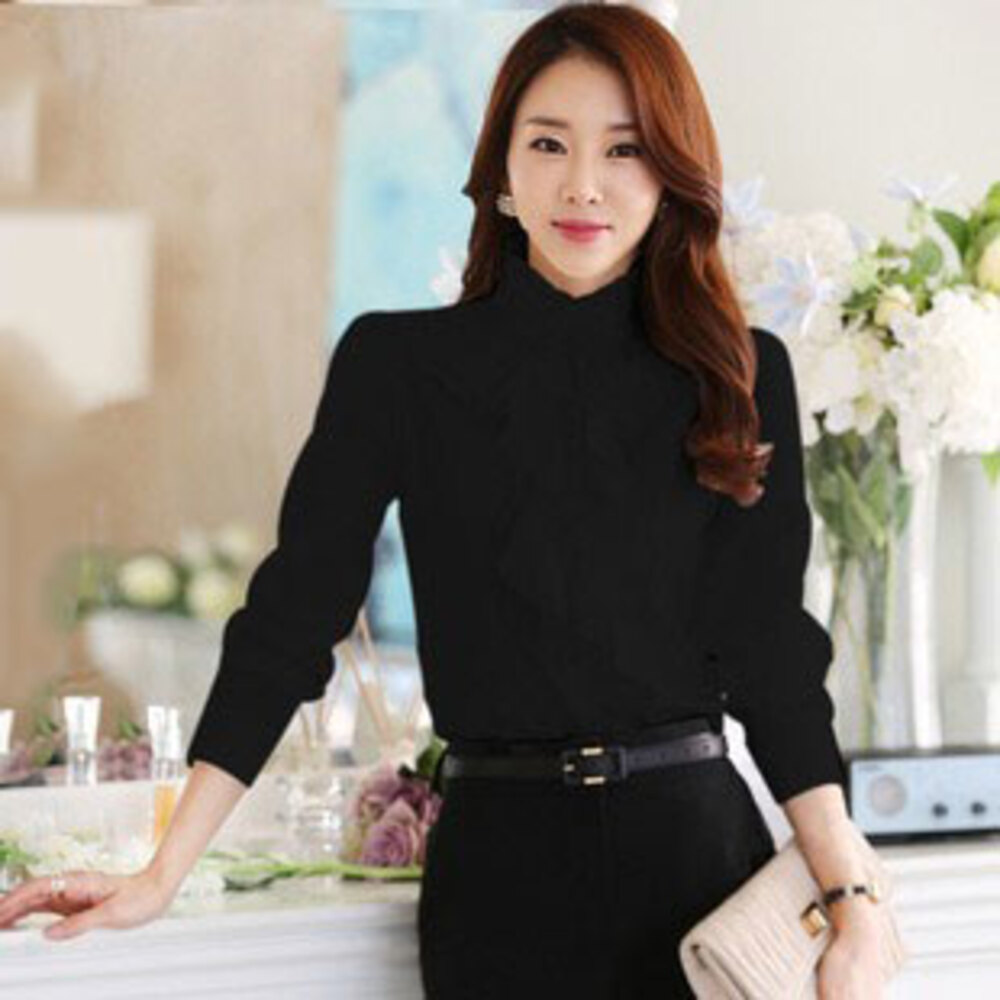 ブラウス 長袖 フリル 通販 レディース シャツ フォーマル ビジネス おしゃれ きれいめ フリルブラウス 入学式 入園式 卒園式 卒業式 立ち襟 ブラウス | BACKYARD FAMILY | 01