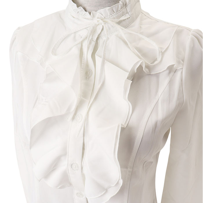 ブラウス 長袖 フリル 通販 レディース シャツ フォーマル ビジネス おしゃれ きれいめ フリルブラウス 入学式 入園式 卒園式 卒業式 立ち襟 ブラウス | BACKYARD FAMILY | 17