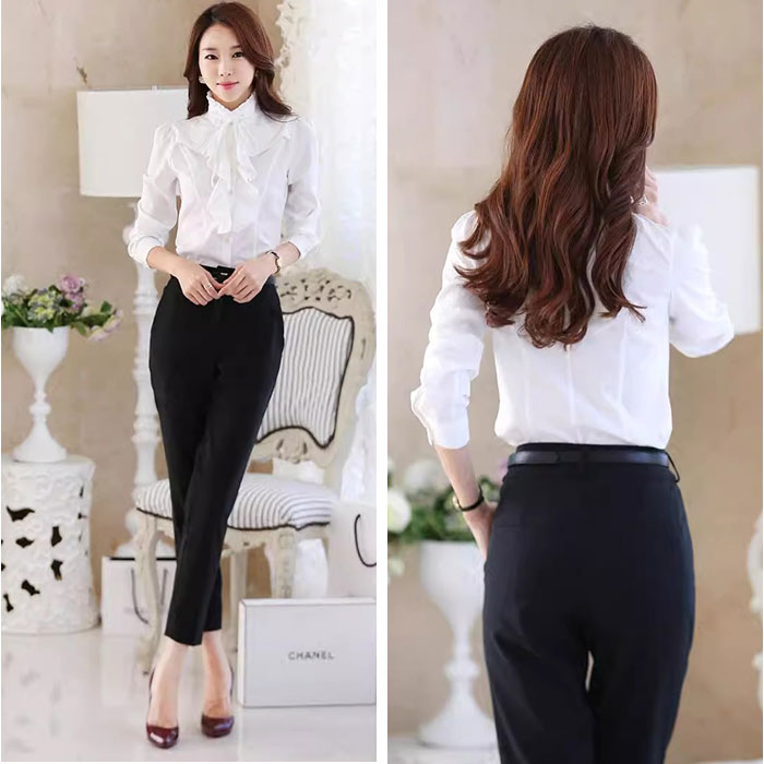 ブラウス 長袖 フリル 通販 レディース シャツ フォーマル ビジネス おしゃれ きれいめ フリルブラウス 入学式 入園式 卒園式 卒業式 立ち襟 ブラウス | BACKYARD FAMILY | 07