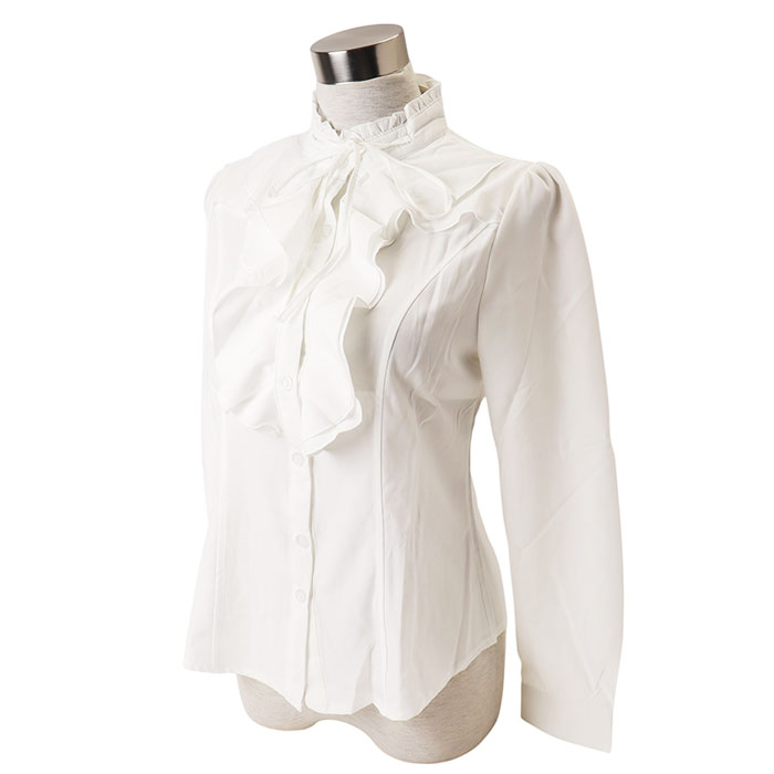 ブラウス 長袖 フリル 通販 レディース シャツ フォーマル ビジネス おしゃれ きれいめ フリルブラウス 入学式 入園式 卒園式 卒業式 立ち襟 ブラウス | BACKYARD FAMILY | 13