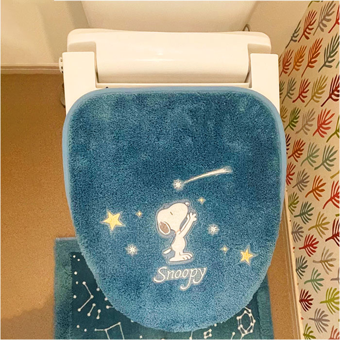 トイレフタカバー 洗浄暖房 キャラクター 通販 星空スヌーピー