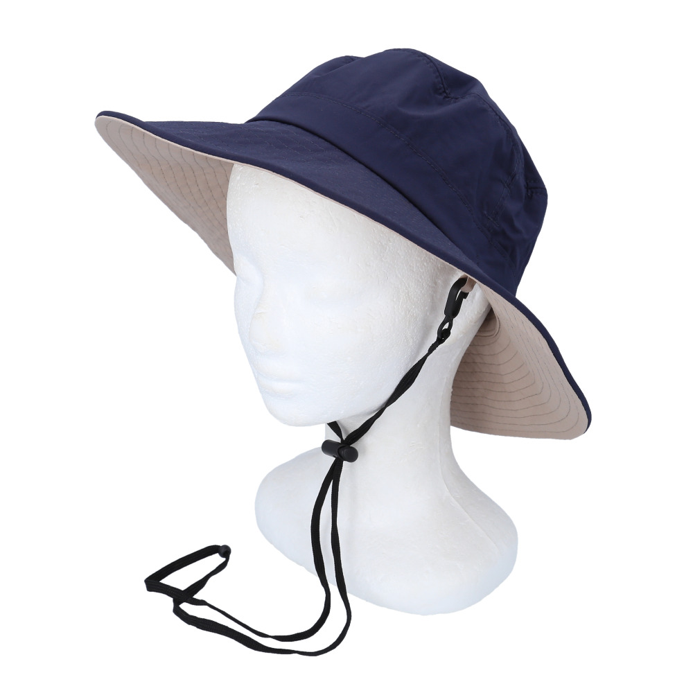 日よけ帽子 レディース 紐付き 通販 一級遮光 生地 日除け帽子 アドベンチャーハット サファリハット 日よけ 帽子 日除け ハット あごひも あご紐  日よけ帽子 | HIDE | 02