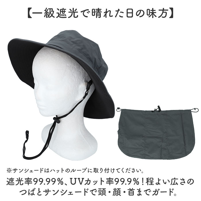 かぶる日傘 農作業 通販 一級遮光 生地 アドベンチャーハット 日よけ帽子 日除け帽子 日よけ 帽子 たれ付き 日除け 首筋 レディース 紐付き あご紐 かぶる日傘 | HIDE | 03
