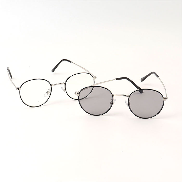 サングラス 伊達メガネ 通販 メガネ 眼鏡 めがね 伊達めがね 伊達眼鏡 ボストンメタル UVカット 紫外線カット シンプル アイウェア リムペイント サングラス |  | 06