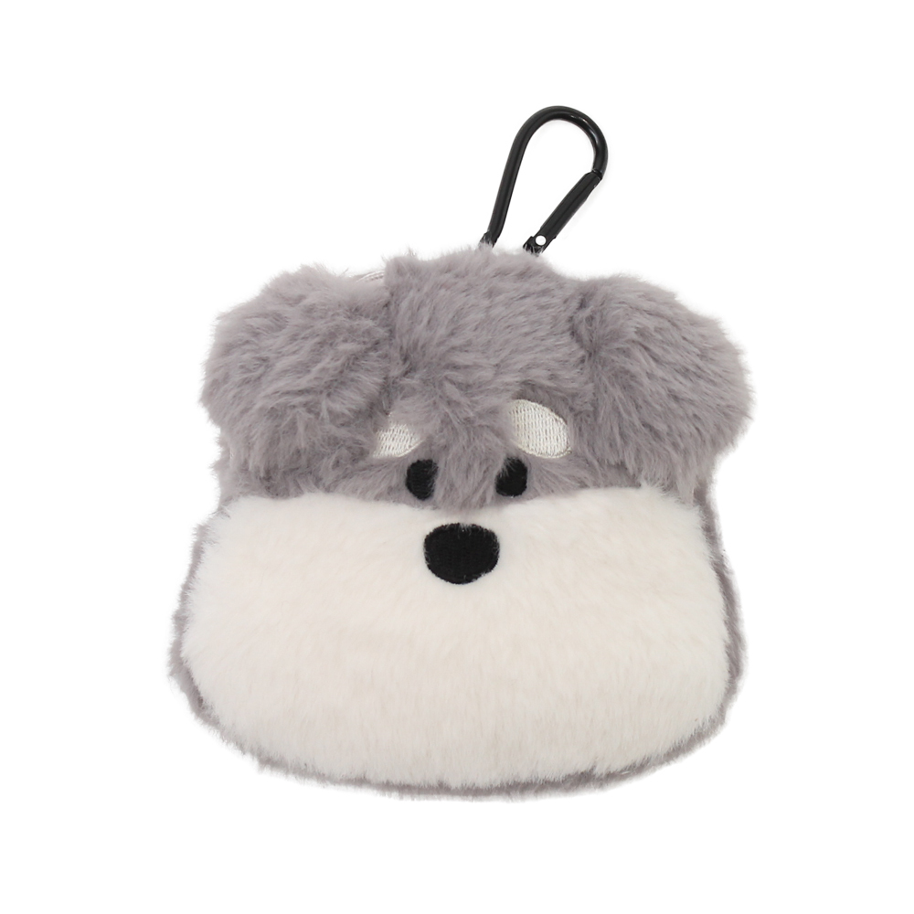 グレー ぬいぐるみ カード付き パスケース リール付き 通販 レディース 定期入れ カードケース