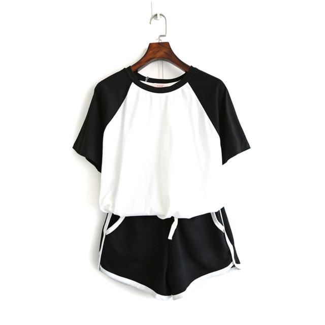 ルームウェア レディース 通販 上下セット 春 夏 ショートパンツ 可愛い パンツ 大きいサイズ m l xl 2xl グレー ブラック シンプル おしゃれ ルームウェア | BACKYARD FAMILY | 02