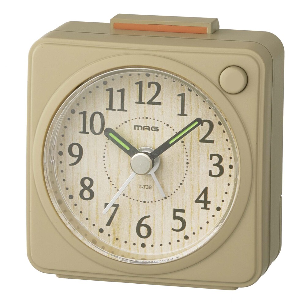 電子音 MAG 電子音 目覚まし時計 置き時計 ミニ 通販 置時計 目覚まし 時計 クロック 小型 木目 ナチュラル インテリア 机 机上 棚 テーブル 寝室 ミニモク |  | 01