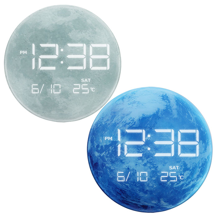 置き時計 おしゃれ デジタル LED 通販 MAG T-791 時計 温度 カレンダー LED時計 置時計 デジタル時計 インテリア時計 星 宇宙 夜でも見える 夜間減光 置き時計 | MAG | 13