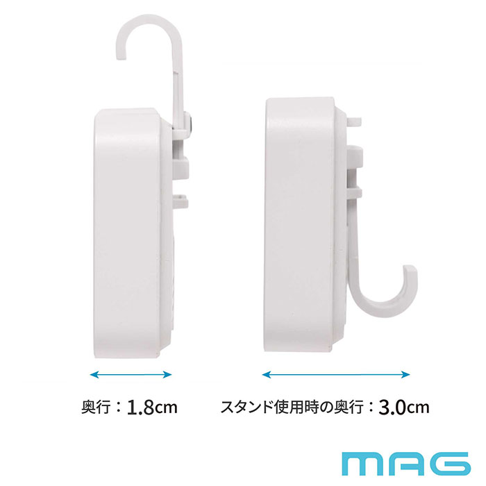 温湿度計 デジタル MAG TH103 通販 ノア精密 湿度計 温度計 マグネット 室温計 小型 コンパクト デジタル温度計 デジタル湿度計 フック付き 温湿度計 | MAG（ノア精密） | 09