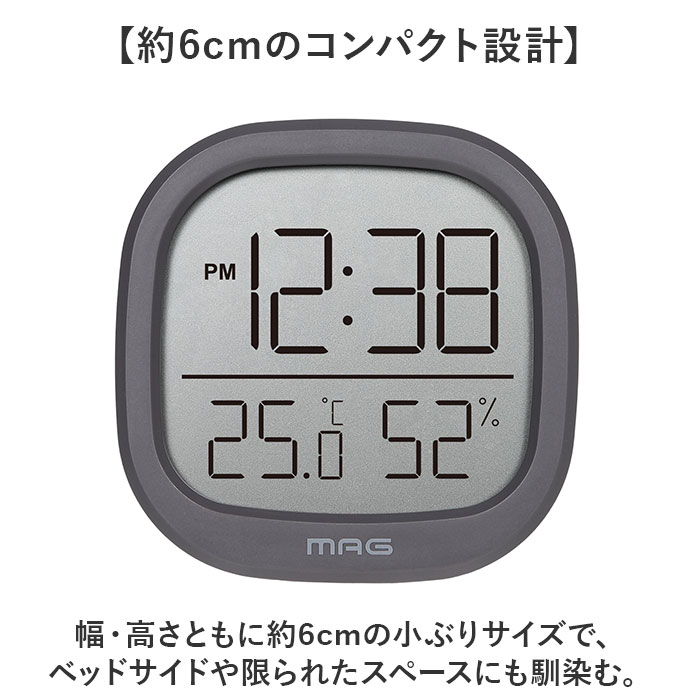温湿度計 デジタル時計 MAG TH106 通販 ノア精密 湿度計 温度計 マグネット 室温計 小型 置き時計 置時計 デジタル デジタル温度計 温湿度計 |  | 03