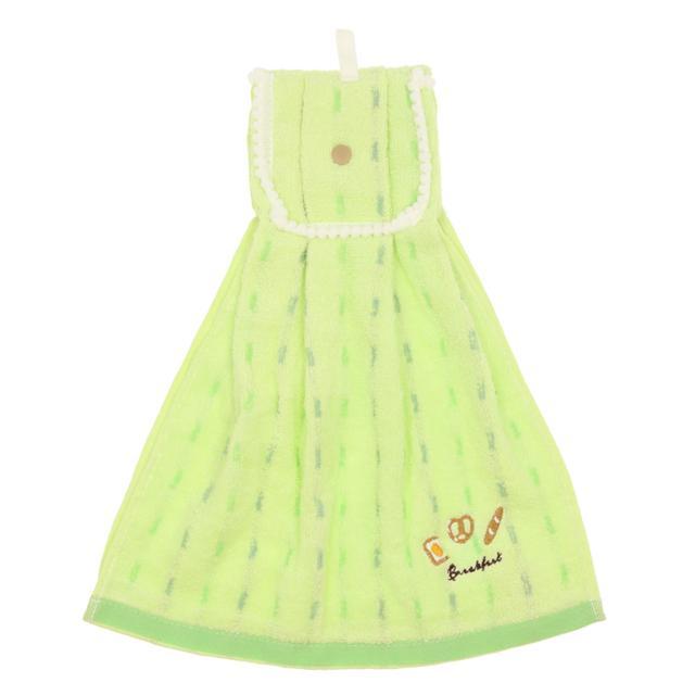 ドレスタオル 通販 綿100％ 綿 無撚糸 柔らかい ハリネズミ ブレックファースト レモン タオル 台所 キッチン トイレ 洗面所 ボタン付 ナチュラル  ドレスタオル |  | 02