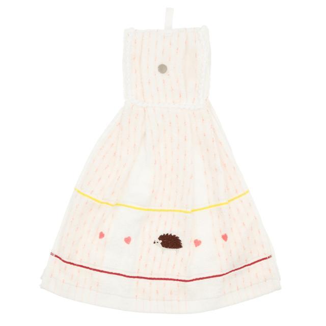 ドレスタオル 通販 綿100％ 綿 無撚糸 柔らかい ハリネズミ ブレックファースト レモン タオル 台所 キッチン トイレ 洗面所 ボタン付 ナチュラル  ドレスタオル |  | 07