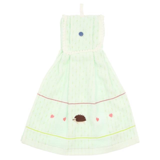 ドレスタオル 通販 綿100％ 綿 無撚糸 柔らかい ハリネズミ ブレックファースト レモン タオル 台所 キッチン トイレ 洗面所 ボタン付 ナチュラル  ドレスタオル |  | 09