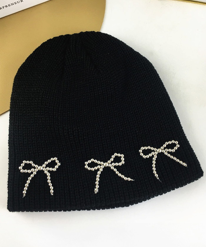 ニット帽 レディース 通販 Diamond Hearts ダイヤモンドハーツ ビーズリボン ニットビーニー ビーニー ニットキャップ 帽子 キャップ おしゃれ ニット帽 |  | 03