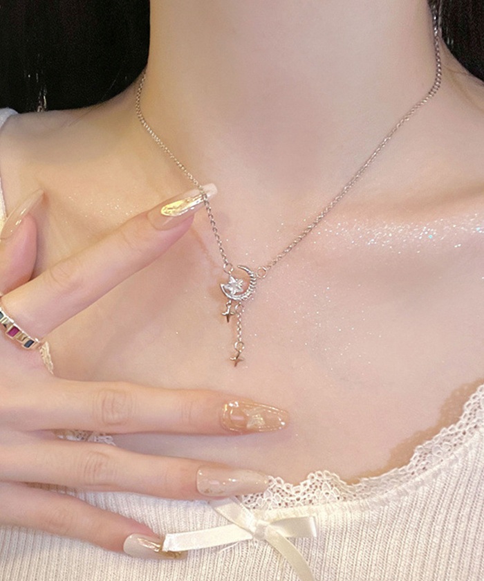 ネックレス レディース シルバー シンプル 通販 ペンダント 首飾り ジュエリー アクセサリー 月 星 大人 かわいい おしゃれ 可愛い オシャレ 女性 |  | 03