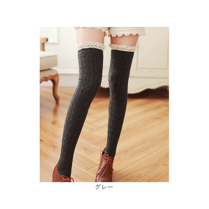ニーハイソックス レディース 通販 Diamond Hearts ダイヤモンドハーツ フリル付き ニーハイ ソックス オーバーニー 伸縮性 ハイソックス ニーハイソックス |  | 20