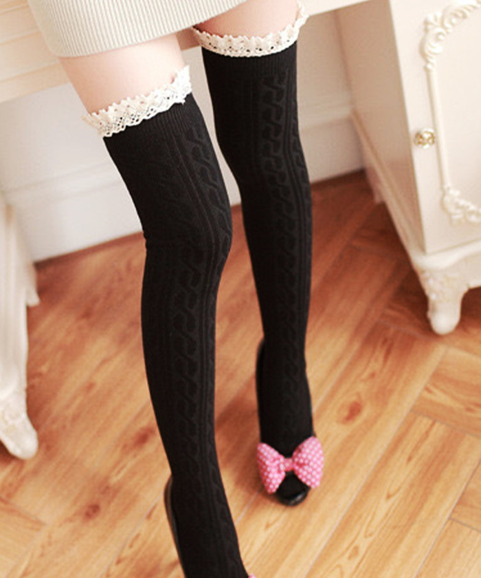 ニーハイソックス レディース 通販 Diamond Hearts ダイヤモンドハーツ フリル付き ニーハイ ソックス オーバーニー 伸縮性 ハイソックス ニーハイソックス |  | 08