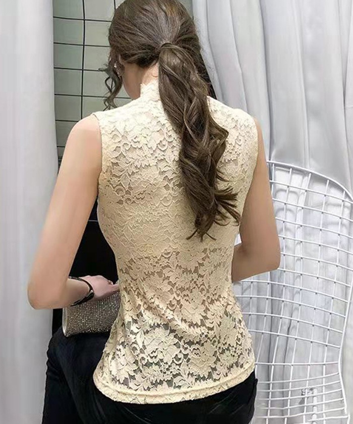 ハイネック レース タンクトップ 通販 ノースリーブ 透け感 トップス ハイネックレースインナー 袖なし 総レース レディース 大人 かわいい きれいめ 上品 |  | 13