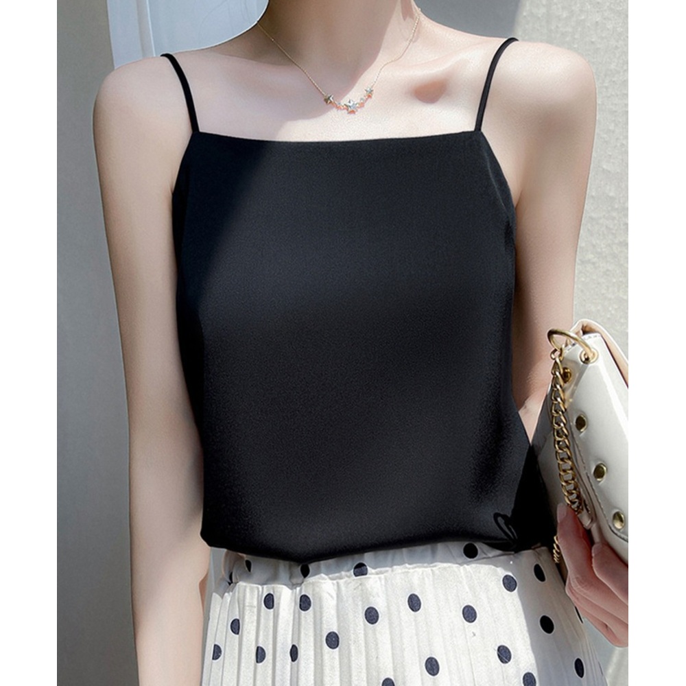 キャミソール カップなし 通販 サテン キャミ サテンキャミ さらさら 透けにくい レディース トップス インナー 大人 かわいい きれいめ 上品 シンプル |  | 02