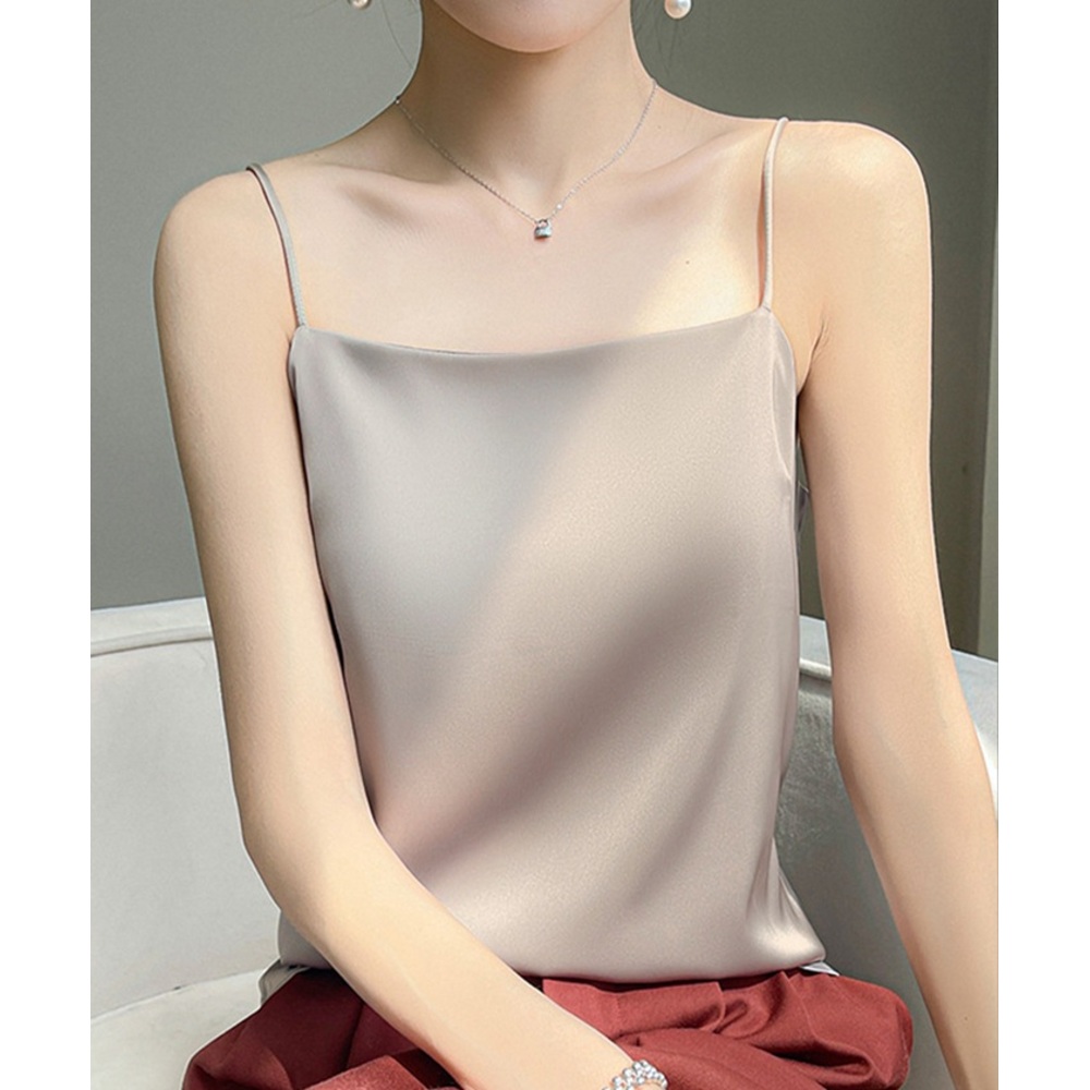 キャミソール カップなし 通販 サテン キャミ サテンキャミ さらさら 透けにくい レディース トップス インナー 大人 かわいい きれいめ 上品 シンプル |  | 03