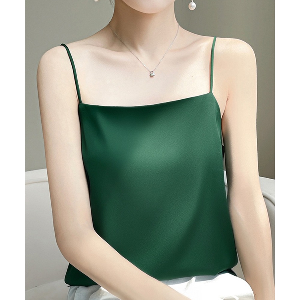 キャミソール カップなし 通販 サテン キャミ サテンキャミ さらさら 透けにくい レディース トップス インナー 大人 かわいい きれいめ 上品 シンプル |  | 05