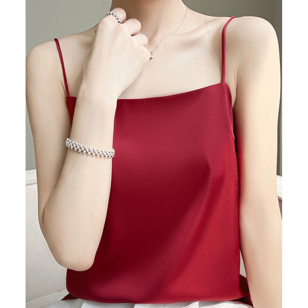 キャミソール カップなし 通販 サテン キャミ サテンキャミ さらさら 透けにくい レディース トップス インナー 大人 かわいい きれいめ 上品 シンプル |  | 08