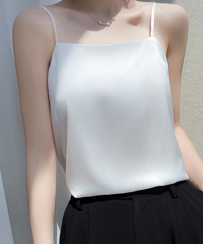 キャミソール カップなし 通販 サテン キャミ サテンキャミ さらさら 透けにくい レディース トップス インナー 大人 かわいい きれいめ 上品 シンプル |  | 11