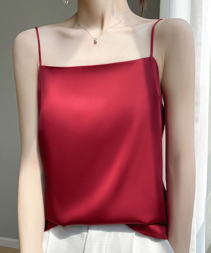 キャミソール カップなし 通販 サテン キャミ サテンキャミ さらさら 透けにくい レディース トップス インナー 大人 かわいい きれいめ 上品 シンプル |  | 23