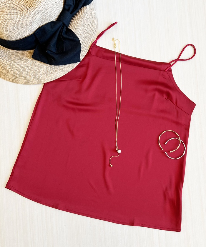 キャミソール カップなし 通販 サテン キャミ サテンキャミ さらさら 透けにくい レディース トップス インナー 大人 かわいい きれいめ 上品 シンプル |  | 24