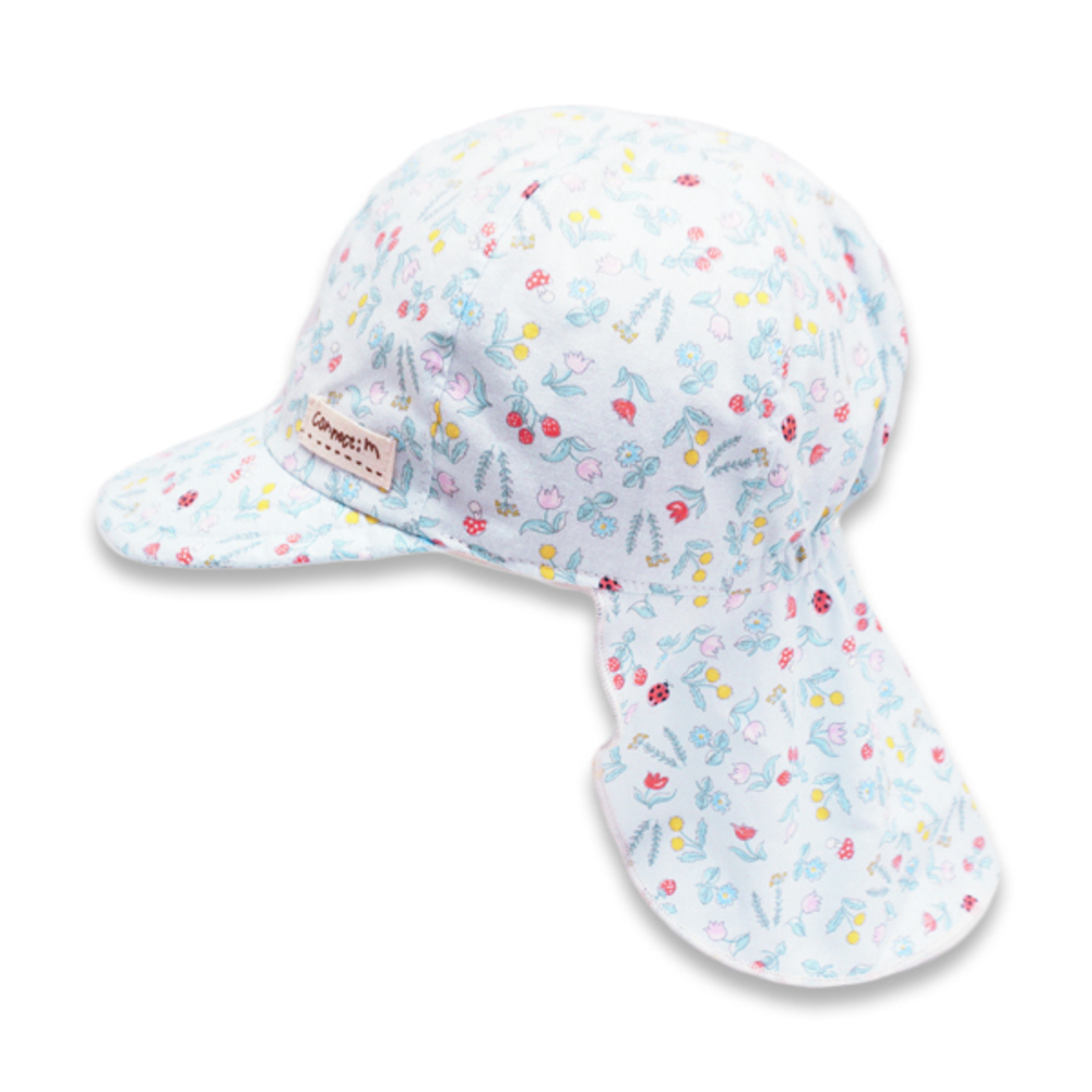 帽子 connect m 帽子 キッズ ゴム付き 通販 幼児 子供 こども 子ども キャップ ぼうし トドラーバオバブ あごゴム UVカット 日本製 つば 日よけ 首 綿 コットン |  | 03