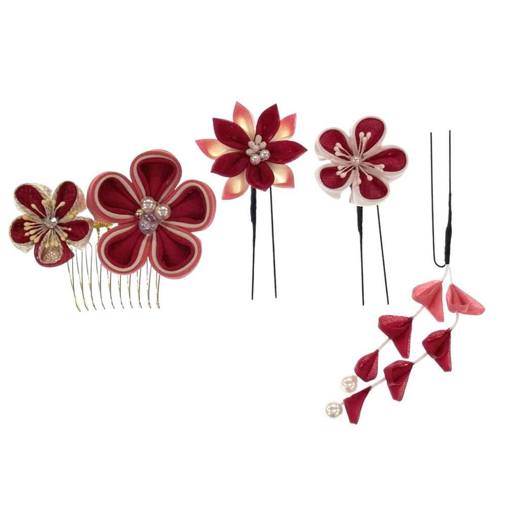 和装 髪飾り 通販 ヘアアクセサリー ヘアアクセ つまみ細工 へッドアクセサリー 着物 髪飾りセット uピン コーム ピン ヘアピン まとめ髪 お団子 ヘア 和装 |  | 01
