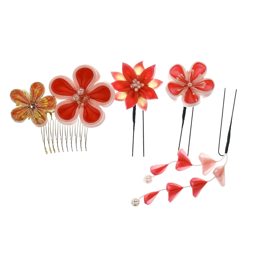 和装 髪飾り 通販 ヘアアクセサリー ヘアアクセ つまみ細工 へッドアクセサリー 着物 髪飾りセット uピン コーム ピン ヘアピン まとめ髪 お団子 ヘア 和装 |  | 02