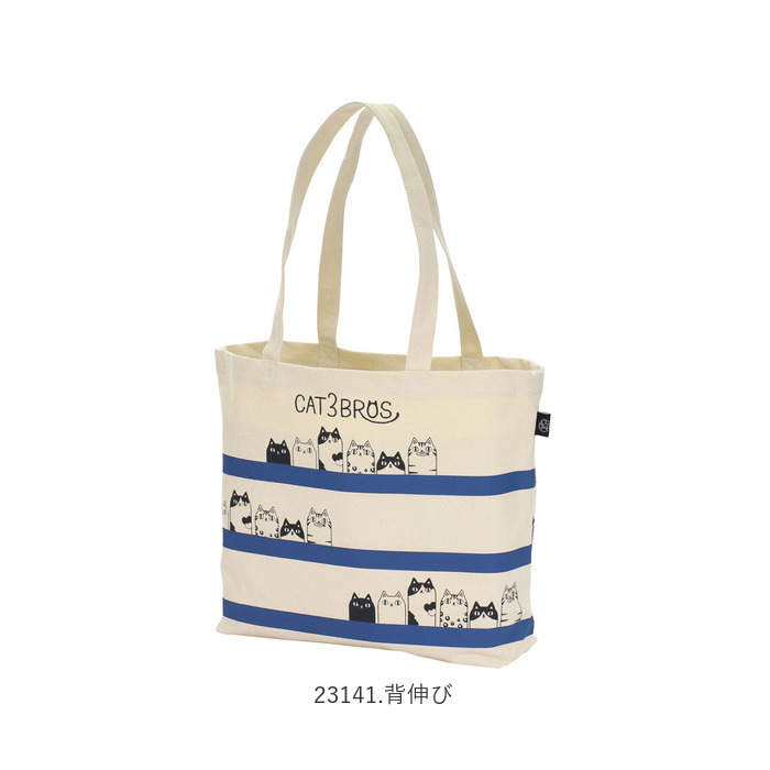 トートバッグ キャンバス a4 横 通販 猫3兄弟 レディース おしゃれ