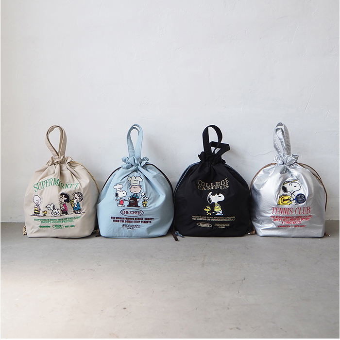 スヌーピー ランチバッグ 通販 ランチトート ランチトートバック 弁当袋 ランチ巾着袋 巾着バッグ 保冷バッグ 巾着トートバッグ 保冷 保温 スヌーピー | PEANUTS | 10