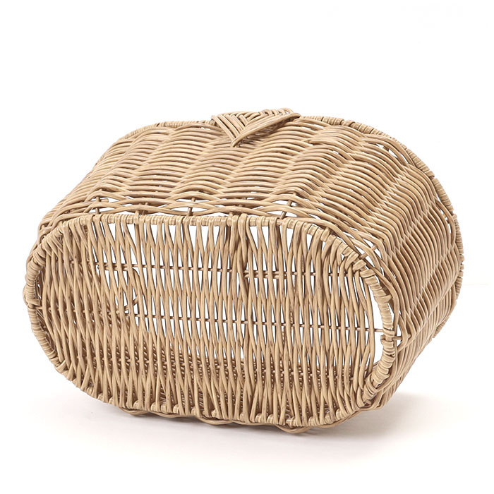 収納 かご バスケット 通販 籠 カゴ 手編み ワンハンドル 持ち手付き