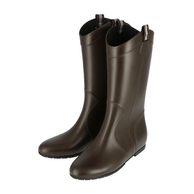 レインブーツ レディース ロング 通販 レインシューズ 長靴 おしゃれ シンプル ロング丈 雨靴 雨 雪 冬 梅雨 黒 ブラック ブラウン 茶色 M 23-24cm レインブーツ |  | 01