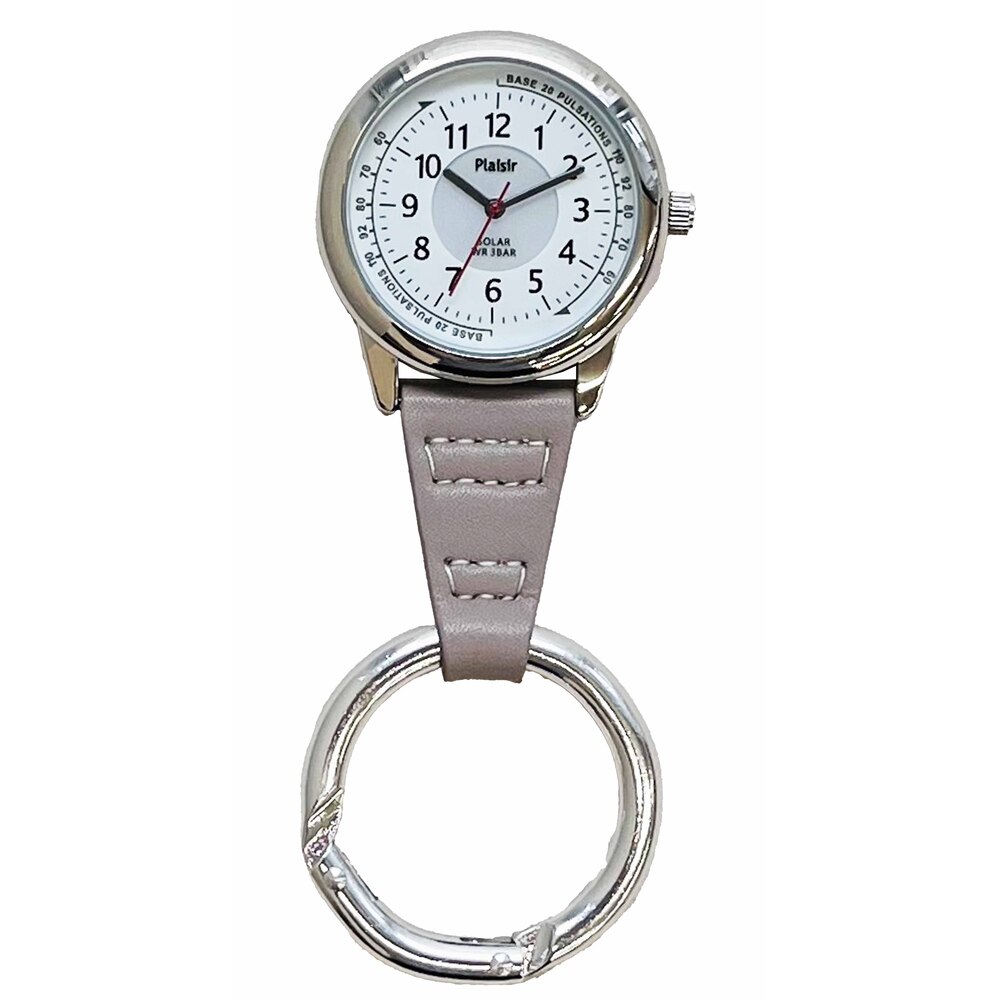 時計 plaisir 時計 通販 懐中時計 カラビナウォッチ ナースウォッチ ソーラー 3気圧防水 蓄光ダイヤル仕様 プレジール TSS-902 アナログ 3針 カラビナ時計 |  | 01