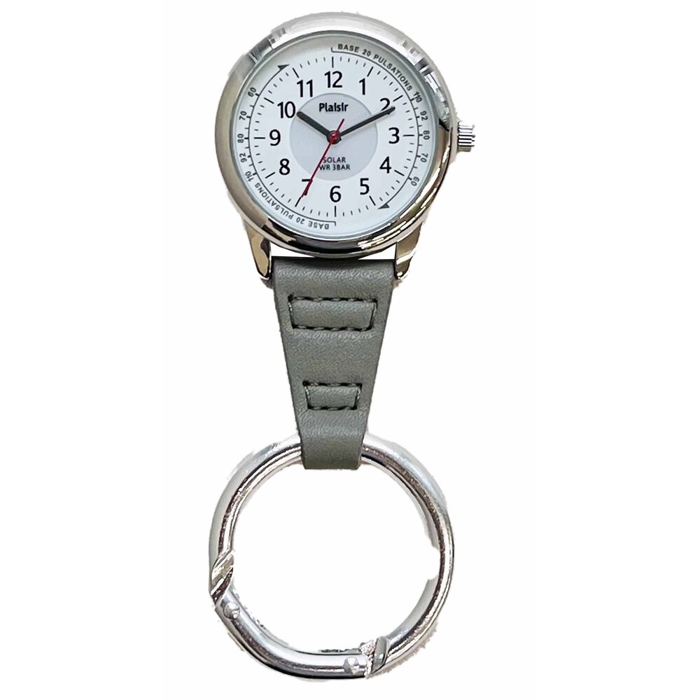 時計 plaisir 時計 通販 懐中時計 カラビナウォッチ ナースウォッチ ソーラー 3気圧防水 蓄光ダイヤル仕様 プレジール TSS-902 アナログ 3針 カラビナ時計 |  | 03