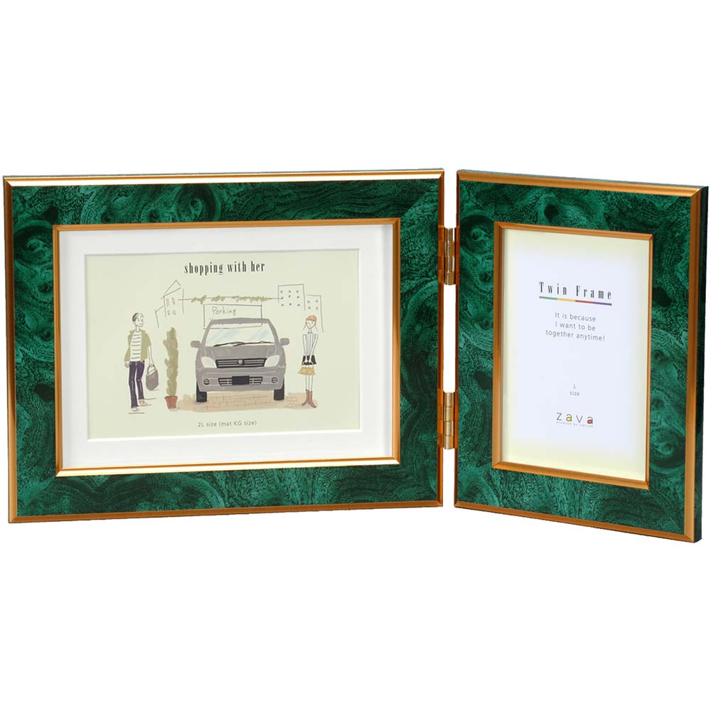 フォトフレーム おしゃれ 通販 壁掛け 2L L判 フォト フレーム 写真立て 2枚 2面 置き型 見開き 縦 横 タテ ヨコ フォトスタンド 家族 七五三 フォトフレーム | 万丈 | 03